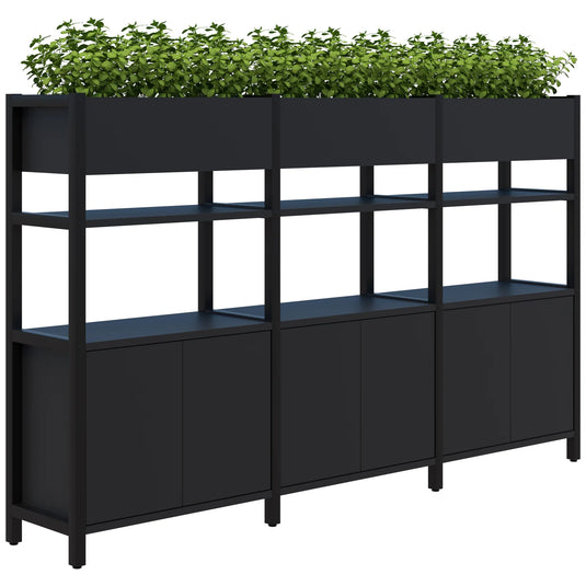 Accent Grid 40 Storage / Planter Display Wall - 4 Tier