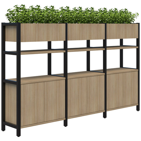 Accent Grid 40 Storage / Planter Display Wall - 4 Tier