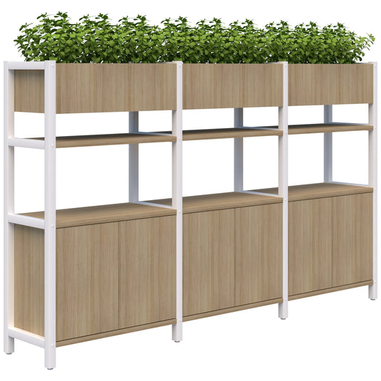 Accent Grid 40 Storage / Planter Display Wall - 4 Tier