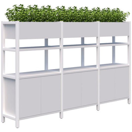 Accent Grid 40 Storage / Planter Display Wall - 4 Tier