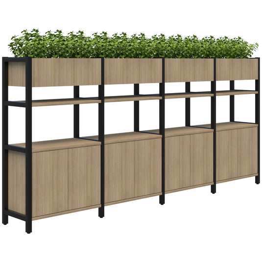 Accent Grid 40 Storage / Planter Display Wall - 4 Tier