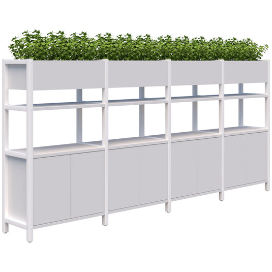 Accent Grid 40 Storage / Planter Display Wall - 4 Tier