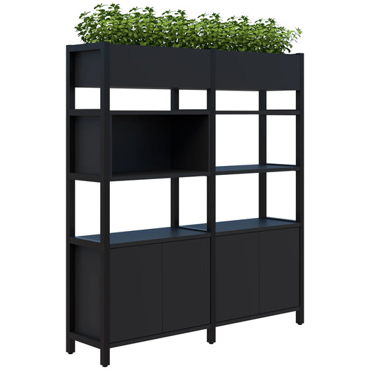 Accent Grid 40 Storage / Planter Display Wall - 5 Tier