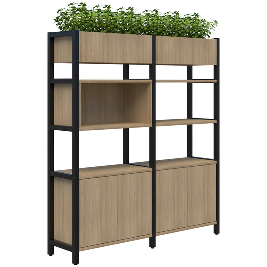 Accent Grid 40 Storage / Planter Display Wall - 5 Tier