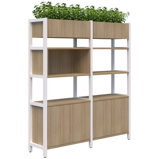 Accent Grid 40 Storage / Planter Display Wall - 5 Tier