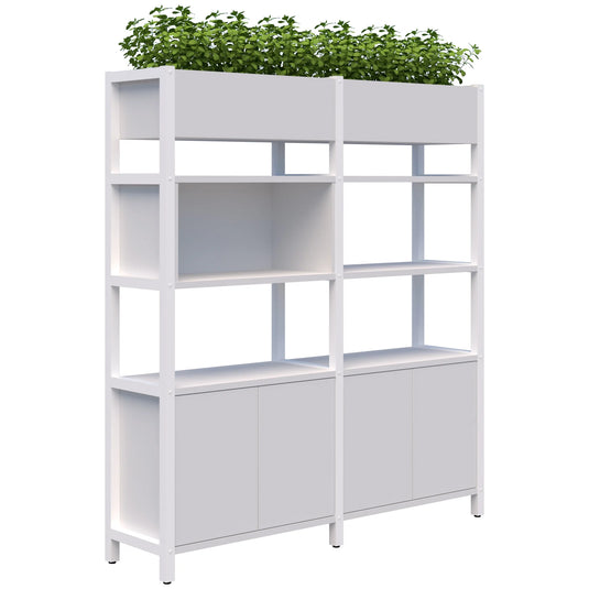 Accent Grid 40 Storage / Planter Display Wall - 5 Tier