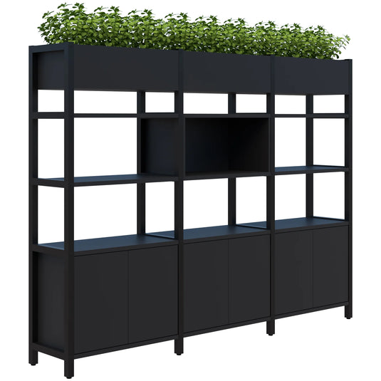 Accent Grid 40 Storage / Planter Display Wall - 5 Tier