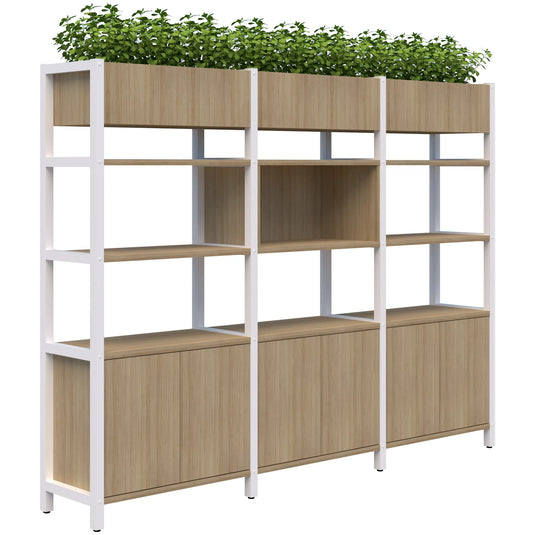 Accent Grid 40 Storage / Planter Display Wall - 5 Tier
