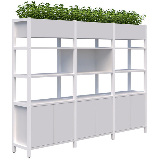 Accent Grid 40 Storage / Planter Display Wall - 5 Tier