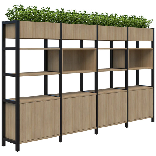 Accent Grid 40 Storage / Planter Display Wall - 5 Tier