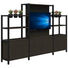 Accent Grid 40 TV/Planter Shelves with Artificial Plants