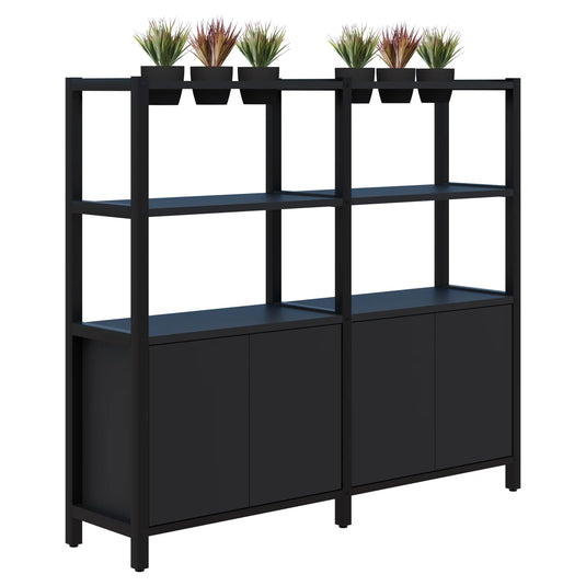 Grid 40 Storage/Planter Shelves - 4 Tier inc. Artifical Plants