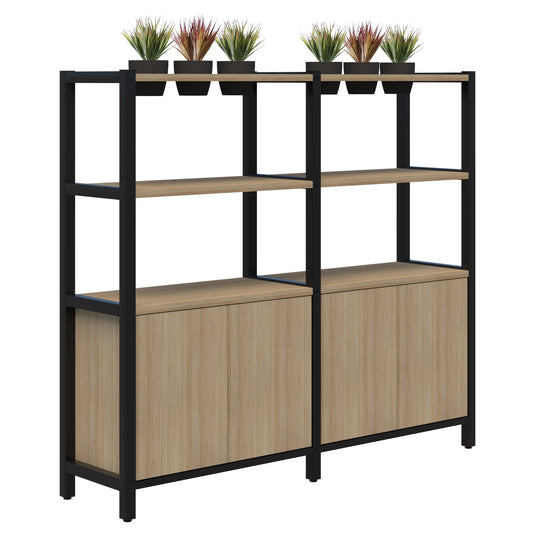 Grid 40 Storage/Planter Shelves - 4 Tier inc. Artifical Plants
