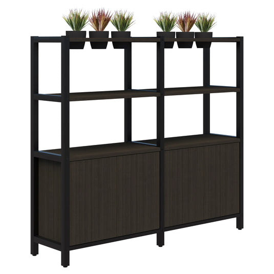 Grid 40 Storage/Planter Shelves - 4 Tier inc. Artifical Plants