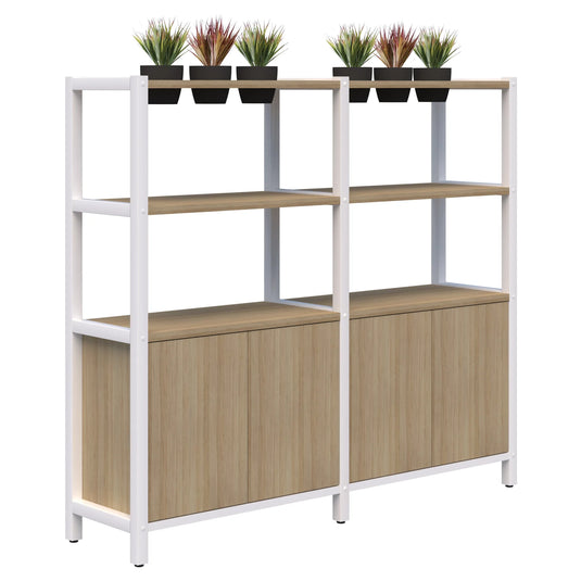 Grid 40 Storage/Planter Shelves - 4 Tier inc. Artifical Plants