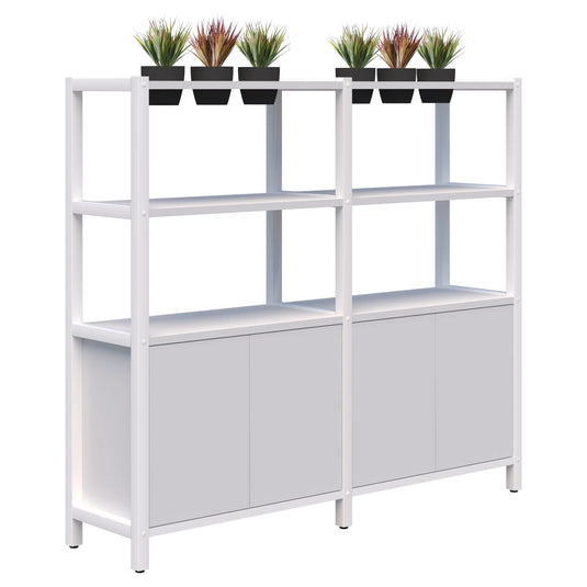 Grid 40 Storage/Planter Shelves - 4 Tier inc. Artifical Plants