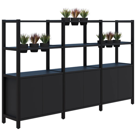 Grid 40 Storage/Planter Shelves - 4 Tier inc. Artifical Plants