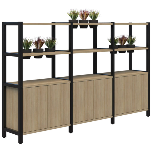 Grid 40 Storage/Planter Shelves - 4 Tier inc. Artifical Plants