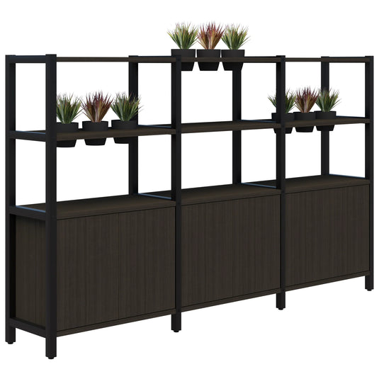 Grid 40 Storage/Planter Shelves - 4 Tier inc. Artifical Plants