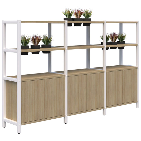 Grid 40 Storage/Planter Shelves - 4 Tier inc. Artifical Plants