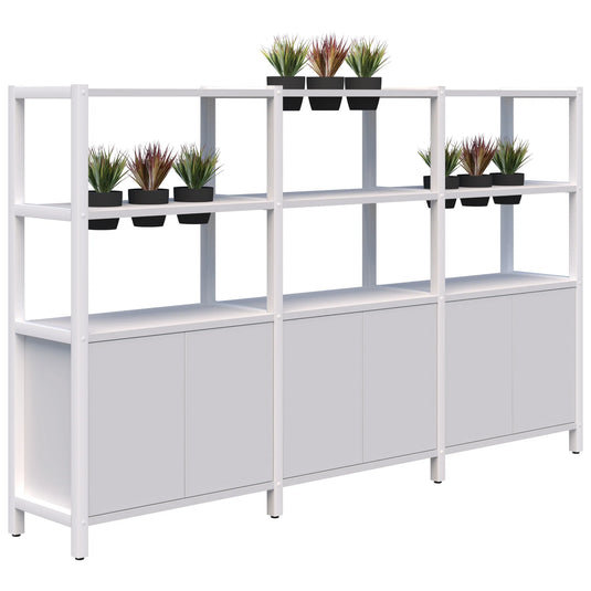 Grid 40 Storage/Planter Shelves - 4 Tier inc. Artifical Plants