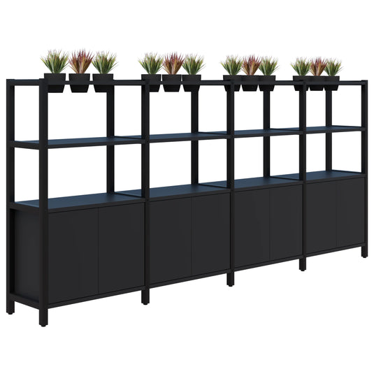 Grid 40 Storage/Planter Shelves - 4 Tier inc. Artifical Plants