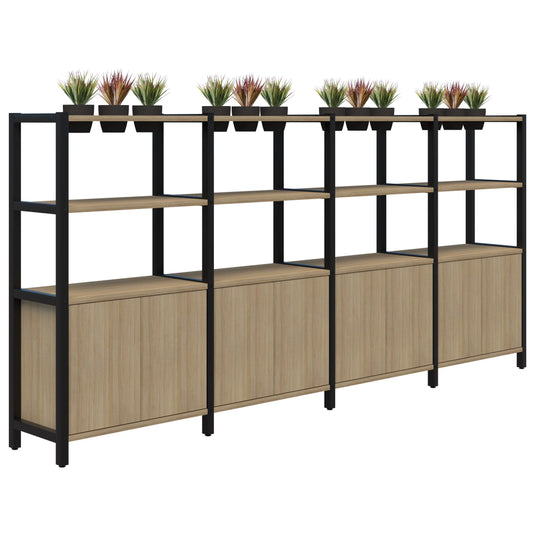 Grid 40 Storage/Planter Shelves - 4 Tier inc. Artifical Plants