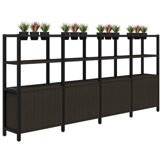 Grid 40 Storage/Planter Shelves - 4 Tier inc. Artifical Plants