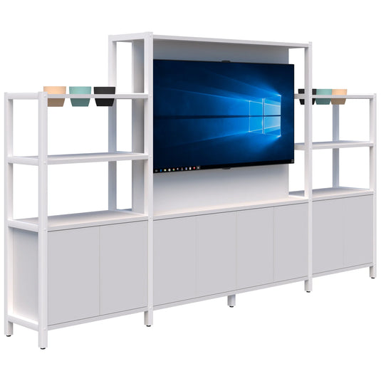 Accent Grid 40 TV/Planter Shelves including Premium Pots