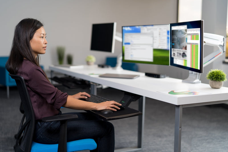 Load image into Gallery viewer, Kensington SmartFit One Touch Adjust Dual Monitor Arm
