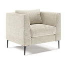 Beige armchair on a white background