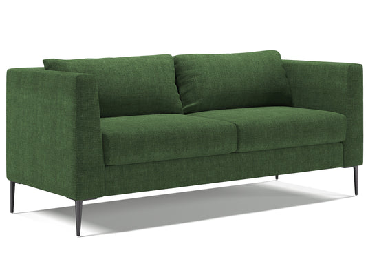 Green sofa on a white background