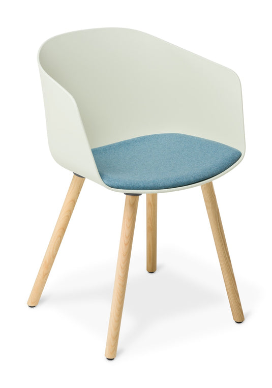 Eden Max Tub Timber Leg Chair - Seat Upholstered