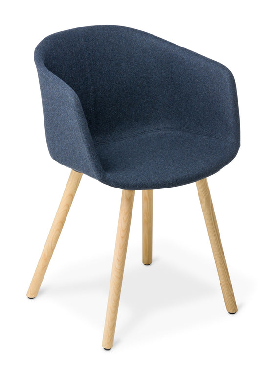 Eden Max Tub Timber Leg Chair - Fully Upholstered