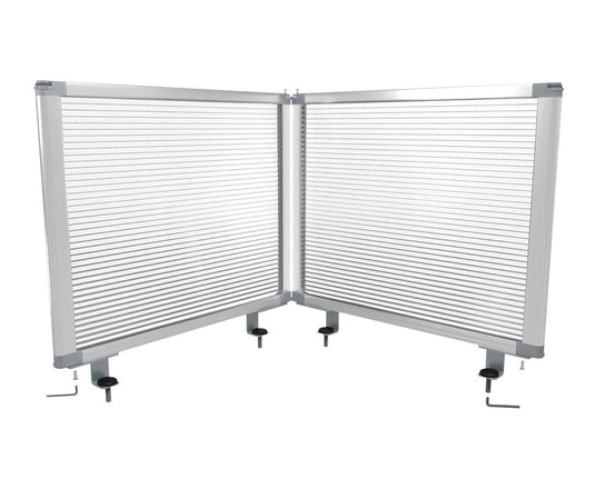 Boyd Visuals Desk Mounted Partition in Frosted Polycarbonate