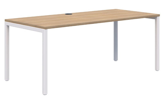 Accent Avero Single Fixed Height Desk - White Base