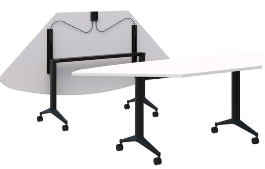 Jump Flip Trapezium Meeting Table with Connectors