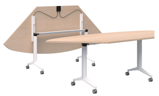Jump Flip Trapezium Meeting Table with Connectors