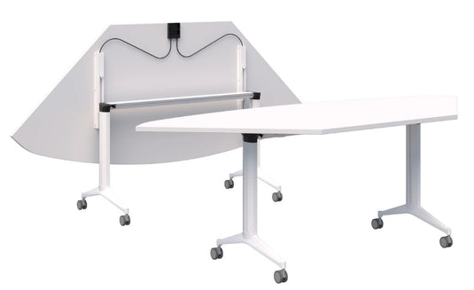 Jump Flip Trapezium Meeting Table with Connectors