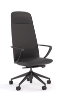 Black office chair on a white background