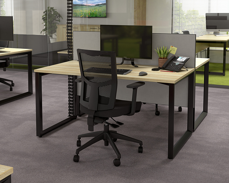 Load image into Gallery viewer, Knight Anvil Straight Desk - Black

