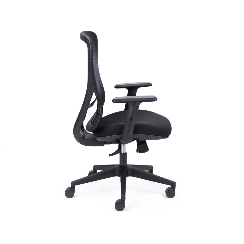Load image into Gallery viewer, Black office chair on a white background
