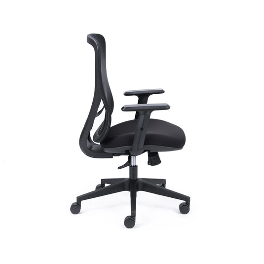 Black office chair on a white background