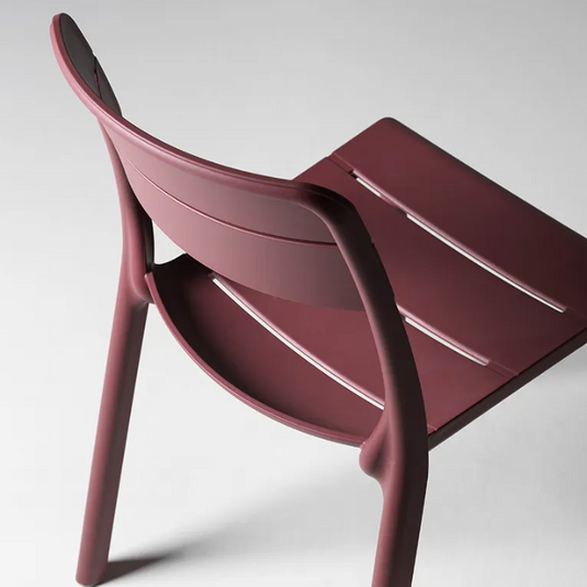 Maroon chair on a white background