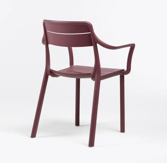 Maroon chair on a white background
