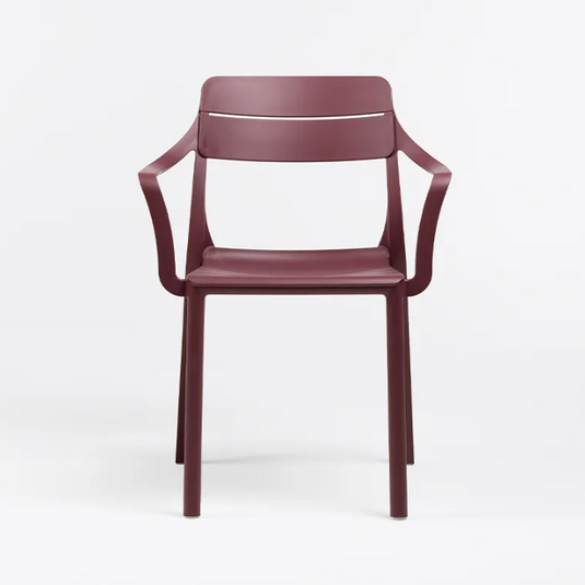 Maroon chair on a white background