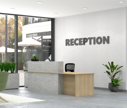 Accent Block Reception Counter – Hurdleys Office Furniture