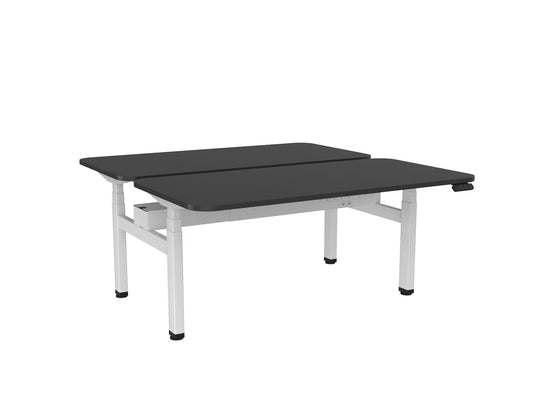 Knight Haven Electric Double Sided Desk - White Frame
