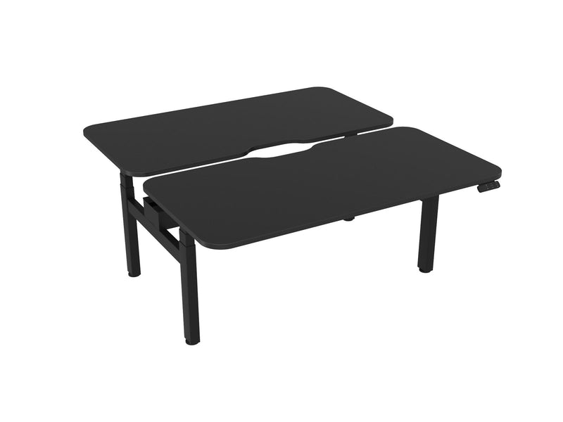 Load image into Gallery viewer, Knight Haven Electric Double Sided Desk - Black Frame
