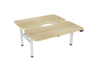 Knight Haven Electric Double Sided Desk - White Frame